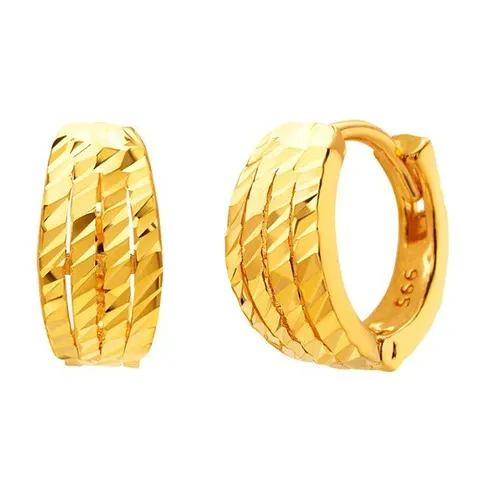 [한국금다이아몬드] 여자 순금 원터치 귀걸이 포 라인 24K 3.75g