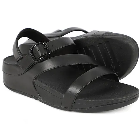 핏플랍 스키니 II 레더 블랙 여성 백 스트랩 샌들 (J18-001)