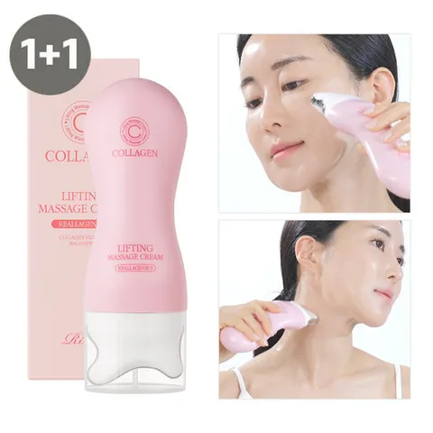 리르 [1 +1] 콜라겐 리프팅 괄사 마사지 크림 (정가 80,000원) - 얼굴괄사 테라피 이중턱 목주름