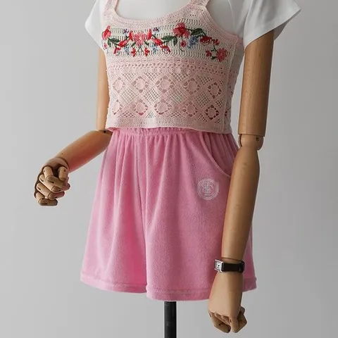 [코코젠]데리슨 자수 포인트 타올 숏팬츠