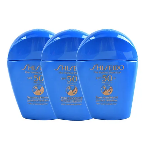 시세이도 선크림 파란자차 퍼펙트 UV 프로텍터 50ml SPF50 3개