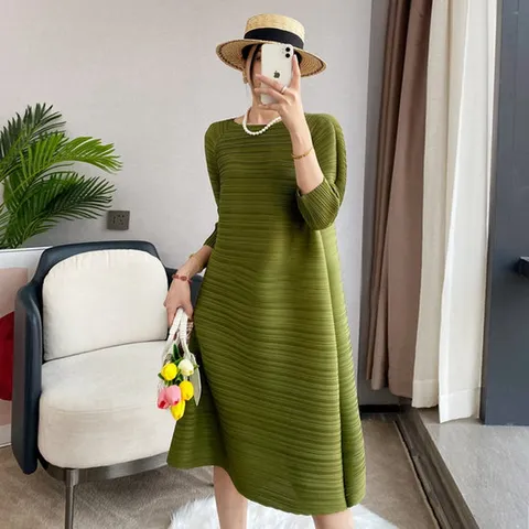 [플리츠무드] [PLEATS] 에브 스퀘어넥 플리츠 원피스