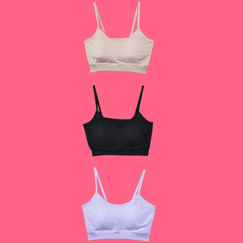 천연 쿨인견소재 캡내장 무지 끈 스포츠브라