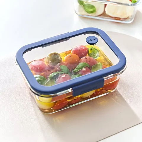 네오플램 글라쎄Z 진공 내열유리 밀폐용기 직사각 1200ml