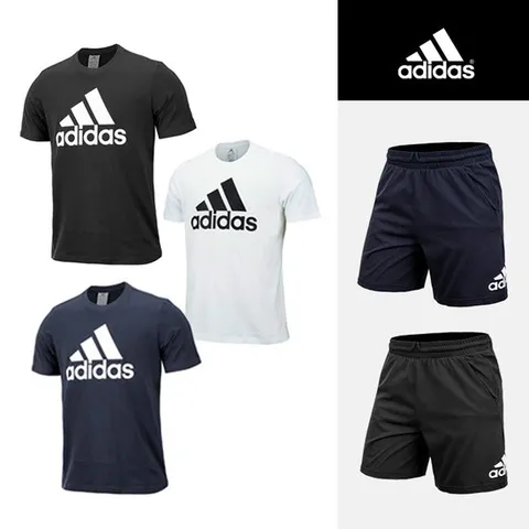 아디다스 싱글저지 반팔티 반바지 세트(트레이닝세트)