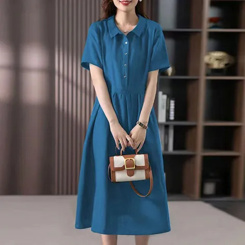 코코에보니빅사이즈원피스op-101 린넨원피스 롱원피스