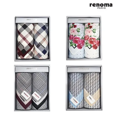 [ 롯데백화점 ][레노마(손수건)]남여 손수건 2매 19종 택 1