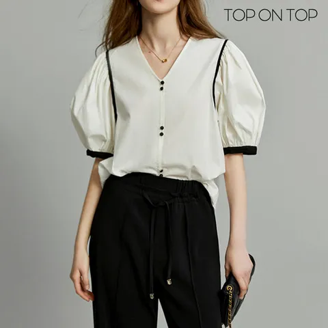 [탑온탑] 샌더 퍼프 블라우스 TP2306036