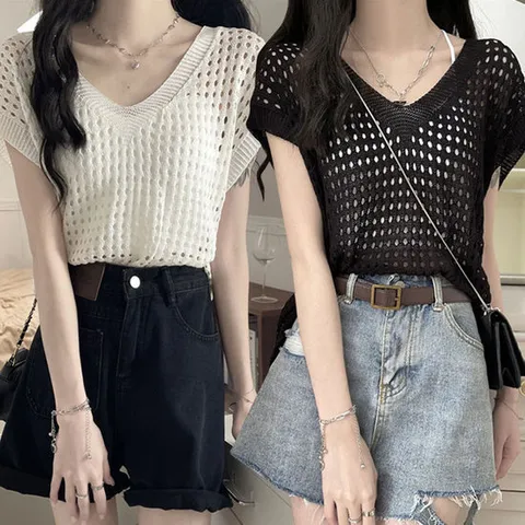 썸머 여름용 니트 조끼 베스트(5color)