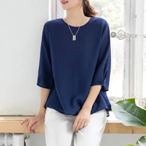 벨 7부 인견 블라우스벨 7부 인견 블라우스 9color / 빅사이즈 F