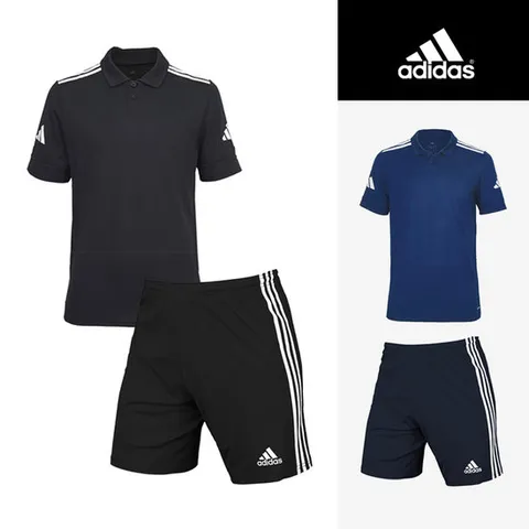 아디다스 폴로 반팔티 경량 반바지 세트(트레이닝세트