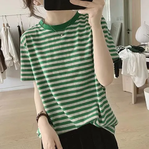 [GS단독추가인하] [이쁘다] 프렛 스트라이프 반팔티