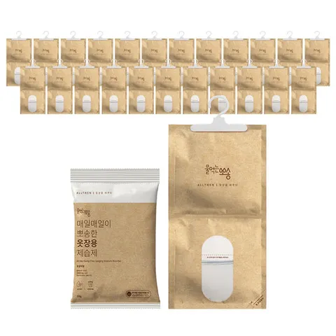 [물먹는뽀송] 매일매일이 뽀송한 옷장용 제습제 120g 24입