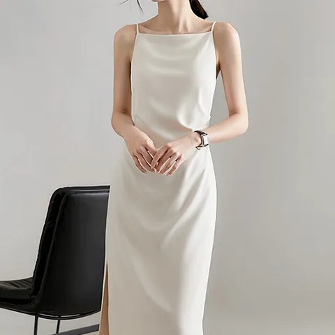 [클리어런스세일] 링클사이드 끈나시 롱 원피스 C78065