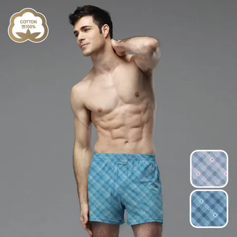크로스 순면 트렁크팬티 남성사각속옷 3종세트