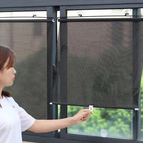 1초설치 블라인드 창문 유리 차량용 자동차 햇빛가리개 커튼 자