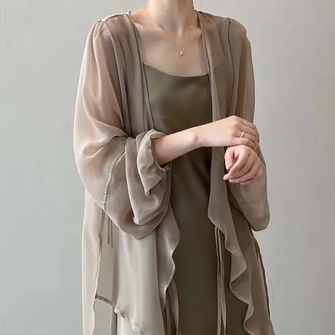 [스윗트리]러블리 루즈핏 쉬폰  가디건 (j0130)