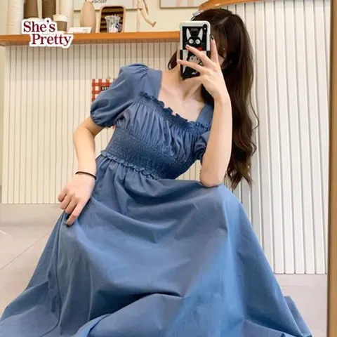 [쉬즈프리티]레트로팰리스스모크원피스