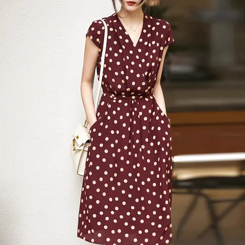 [몽벨리즈]소피아사선랩도트원피스 mde2300564