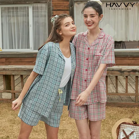 [하비] 여성 여름인견 쿨파자마 반바지 잠옷상하세트