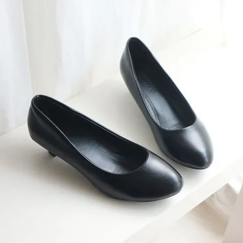 여성 구두 승무원 오피스 베이직 낮은굽 면접구두