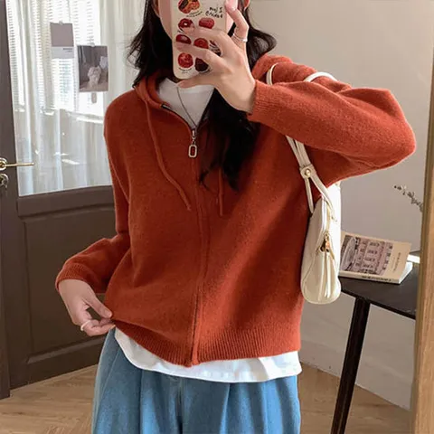 [어썸][단독특가]N1시스집업 후드 니트 가디건_261206