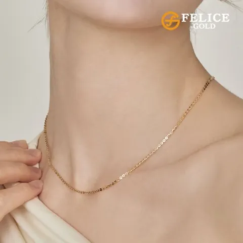 [신년행운특가] 펠리체골드 18K 샤인 링크 목걸이 5부