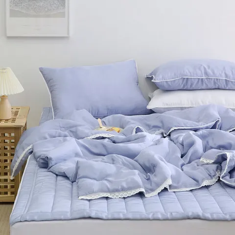 [GS특가] 플로라 도브 풍기인견 100% 여름 차렵이불 패드세트 Q