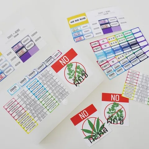 베트남 동지갑 만들기 스티커 세트 [3종 태국 바트 필리핀 페소]