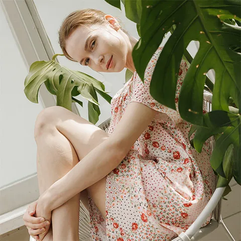 라페어 레나 로즈 인견 썸머 라운지웨어 LWKFAPJ0170-PK