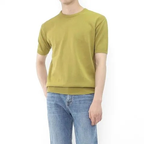 [빌리버스] 남자 반팔티 BMD110 라운드 니트 무지 티셔츠