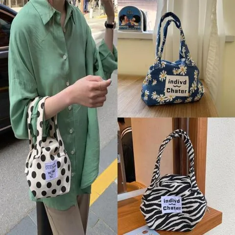 포인트 미니 토트백 손가방