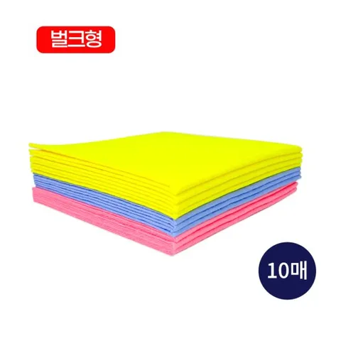 국산 고급칼라행주 10P(벌크형)/부직포행주/판촉용/홍보용/국산