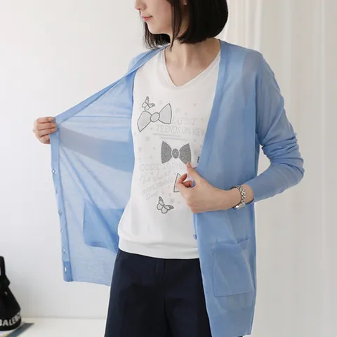 [웬디즈갤러리]커샤 썸머 하프롱 가디건 JCD121