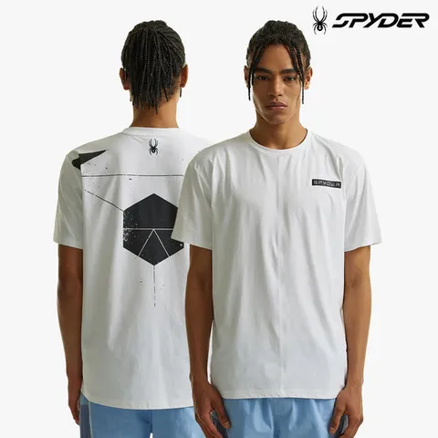[스파이더] 공용 백 그래픽 티셔츠 SPHMCNRS331UWHT