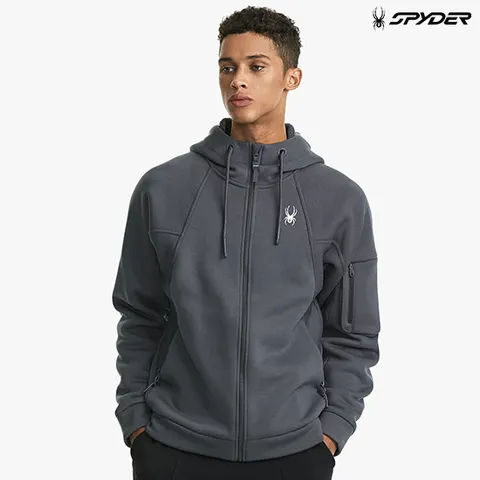 [스파이더] 공용 플리스 본딩 후드 집업 자켓 SPGWCNFT305UDGR