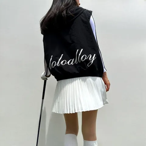 로로얼로이 여성 여름바람막이 릴렉스핏 후드집업 골프베스트