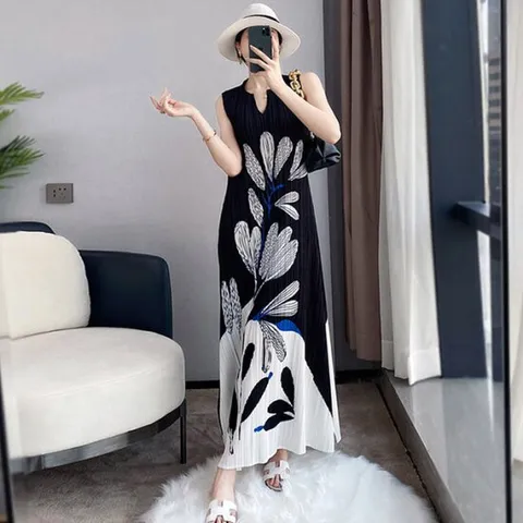 [PLEATS] 모르힛 민소매 플리츠 원피스