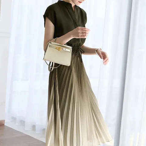 [아리엘스타일]우아한 페미닌룩 가르딘플리츠원피스