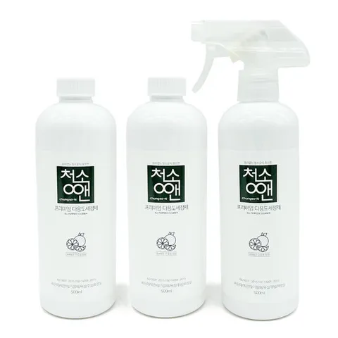 청소앤 다용도세제 500mlX3P 찌든때 물때 기름때 다목적 세정제