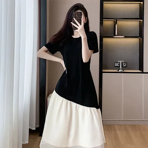 [페리엠]루즈핏 캐주얼 레이스 롱 원피스 베를리원피스