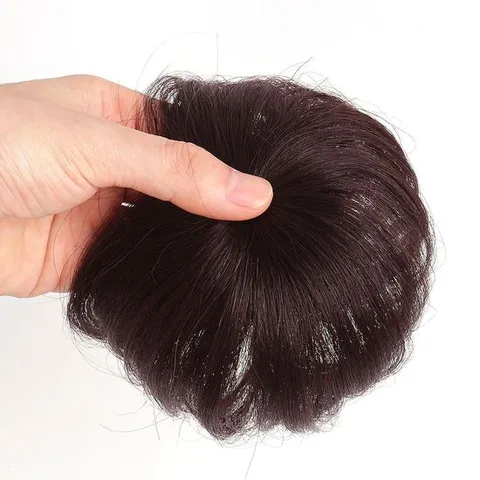 볼륨커버가발 탑커버 정수리가발 레드브라운 인모 부분가발