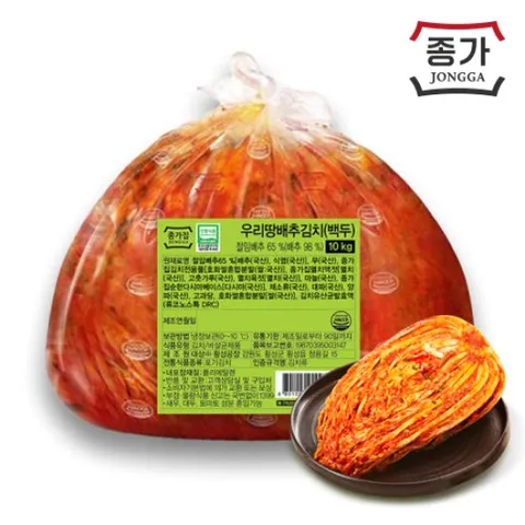 [ 롯데백화점 ][종가집] 중부지역 백두 포기김치 10kg (외식)