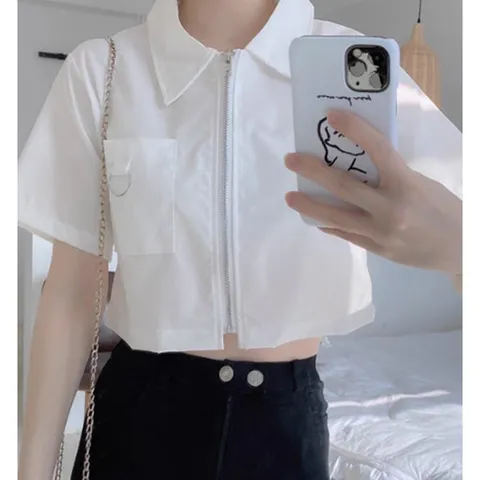 [플로렌][빅사이즈]여름 크롭 반팔 자켓