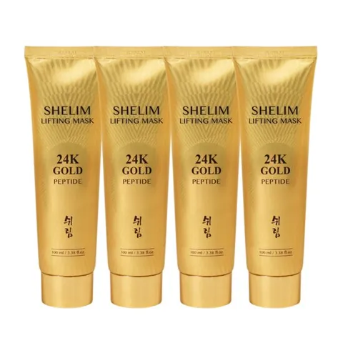 (4개)쉬림 24K골드 펩타이드 리프팅 마스크 100ml /필오프 랩핑마스크 결광 결개선