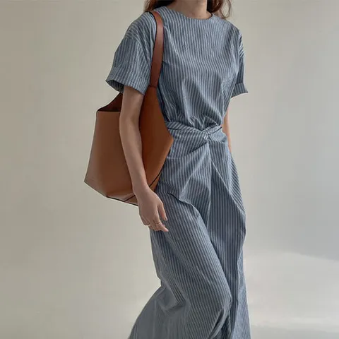 [아리엘스타일]여성스러운 캐주얼룩 로마우롱원피스