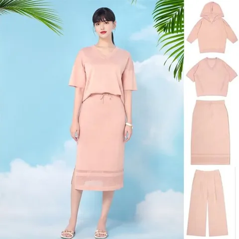 야미니트 초특가 후드 니트 셋업 4PCS (4종세트)