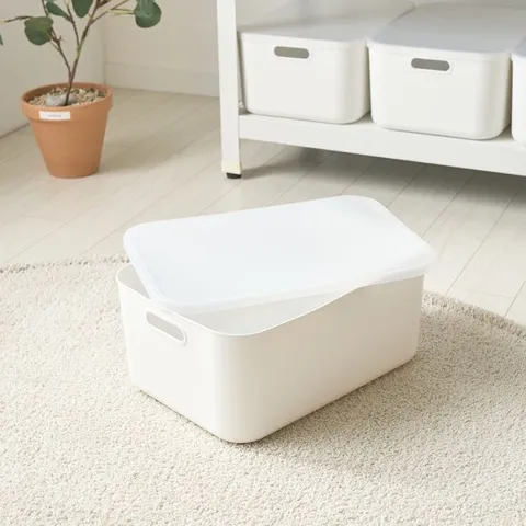 국내생산 그라미 팬트리 수납 정리함 리빙박스(뚜껑포함) M 1개