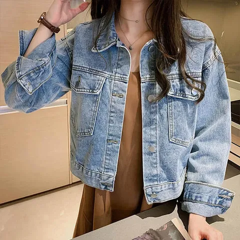 어썸 린아웃포켓 워싱 데님 숏 청자켓_261459