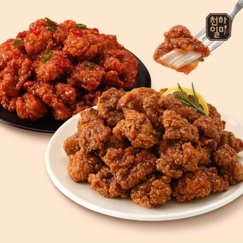 천하일미 홍석천 이원일 닭강정 250g 간장1팩+양념1팩 순살치킨